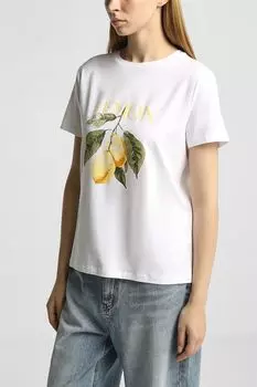 Футболка из смесового хлопка Comma