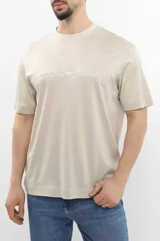 Футболка из смесового хлопка EMPORIO ARMANI