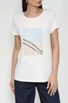 Футболка из смесового хлопка хлопковая с принтом More&More