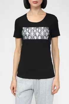 Футболка из смесового хлопка с принтом Ea7