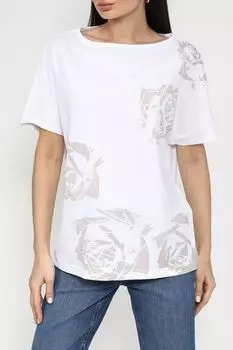 Футболка из смесового хлопка с принтом Esprit Casual