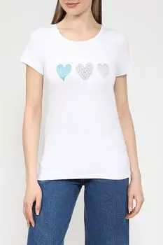 Футболка из смесового хлопка с принтом More&More