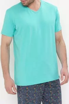 Футболка из смесового хлопка с v-вырезом Almando Melado