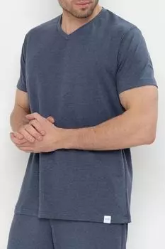 Футболка из смесового хлопка с v-вырезом Almando Melado