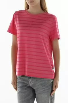 Футболка из смесового хлопка в полоску Comma