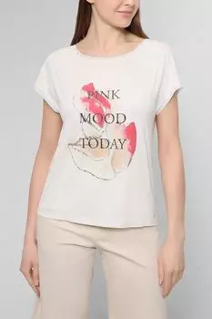 Футболка из вискозы с принтом Betty & Co