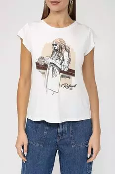 Футболка из вискозы с принтом Rinascimento