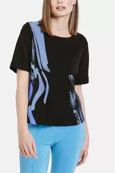 Футболка из вискозы с принтом Taifun