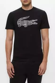 Футболка хлопковая с логотипом Lacoste