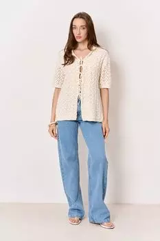 Футболка на завязках кроше PAPAYA