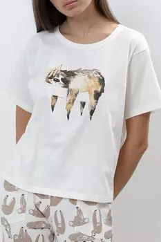 Футболка пижамная хлопковая с принтом Almando Melado