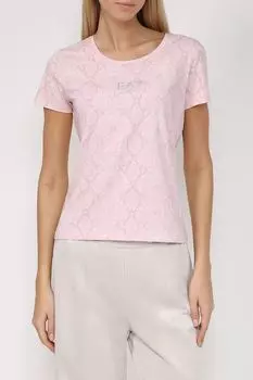 Футболка с анималистичным принтом Ea7