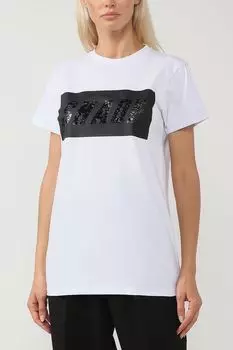 Футболка с блестящим принтом SHADE