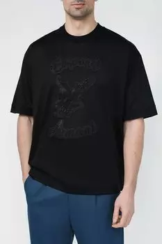 Футболка с декором EMPORIO ARMANI
