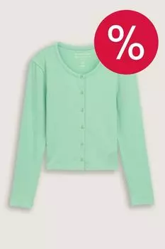 Футболка с длинным рукавом на пуговицах TOM TAILOR