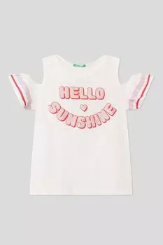 Футболка с открытыми плечами Benetton