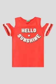 Футболка с открытыми плечами Benetton