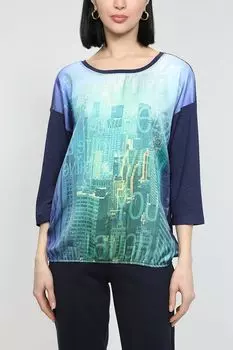 Футболка с принтом из вискозы Bianca