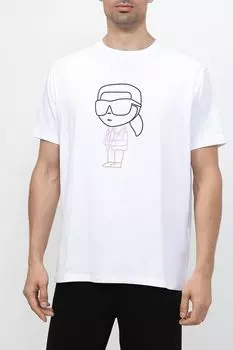 Футболка с принтом K\Ikonik Karl Lagerfeld