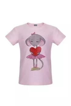 Футболка с принтом Мышка с большим сердцем LISA&LEO