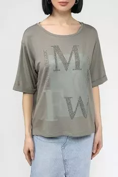 Футболка с принтом со стразами Monari