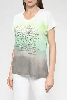 Футболка с V-вырезом и принтом Bianca