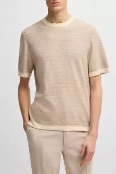 Футболка вязаная свободного кроя BOSS