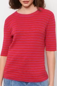 Футболка вязаная в полоску Taifun