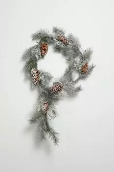 Гирлянда сосновая заснеженная с шишками Holiday Classics