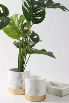 Горшок с блюдцем керамический Альба MANDARIN DECOR