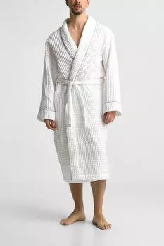 Халат хлопковый вафельный с поясом Waffle relief 21maison