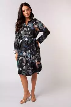 Халат с принтом и поясом ESFIR