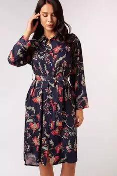 Халат с принтом и поясом ESFIR