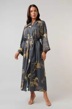 Халат с принтом и поясом ESFIR