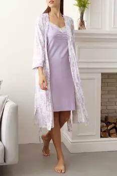 Халат с принтом на поясе Almando Melado