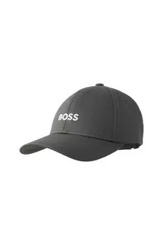 Хлопковая бейсболка с логотипом бренда BOSS