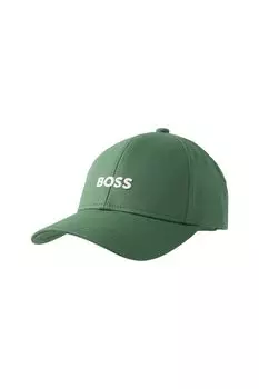 Хлопковая бейсболка с логотипом бренда BOSS