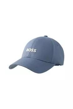Хлопковая бейсболка с логотипом бренда BOSS