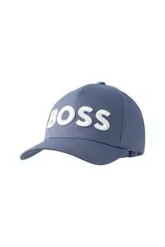 Хлопковая бейсболка с логотипом бренда BOSS