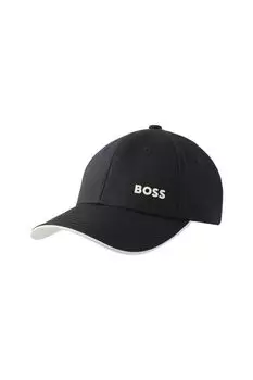 Хлопковая бейсболка с логотипом бренда BOSS