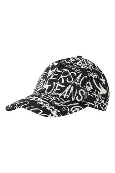 Хлопковая бейсболка с логотипом бренда VERSACE JEANS COUTURE