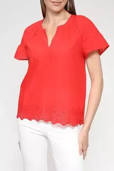 Хлопковая блуза с ажурной отделкой OVS