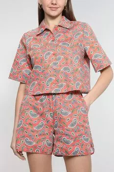 Хлопковая блуза с коротким рукавом BELUCCI