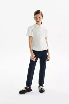 Хлопковая блуза с коротким рукавом Silver Spoon