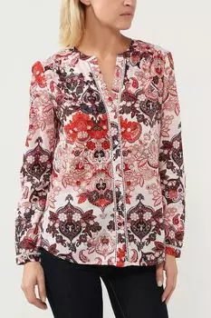 Хлопковая блуза с принтом s.Oliver