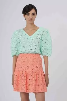 Хлопковая блуза с пышными рукавами Silvian Heach