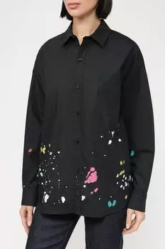 Хлопковая блуза с ярким принтом Twist