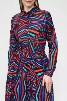 Хлопковая блуза свободного кроя с принтом Piombo