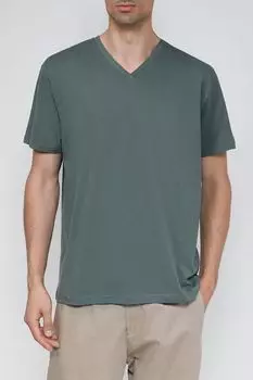 Хлопковая футболка c V-вырезом MARCO DI RADI