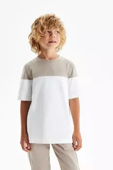 Хлопковая футболка двухцветная Silver Spoon Life